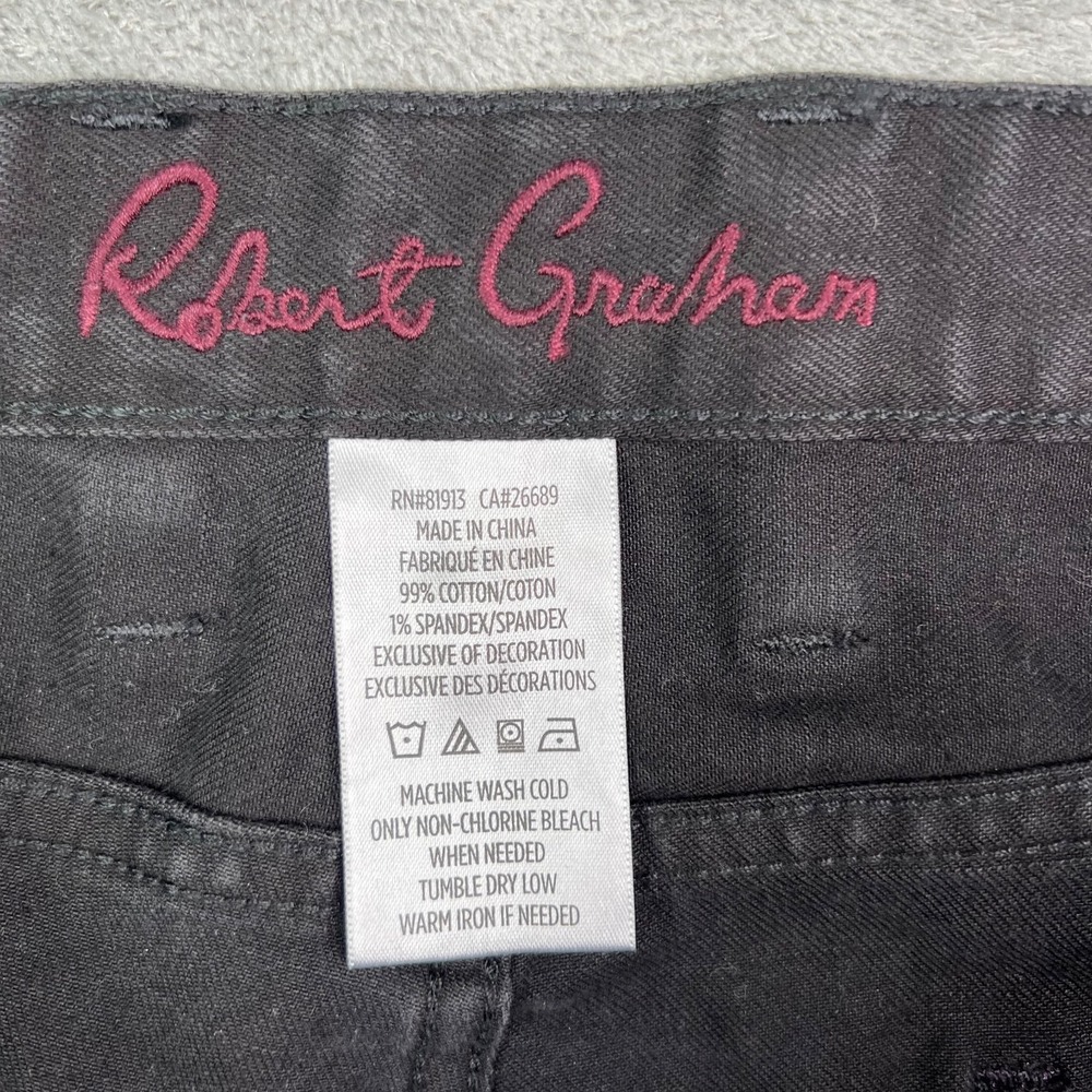Robert Graham Classic‎ Yates Jeans Mens 38x36 Black Dark Denim Straight Casual - Picture 13 of 16